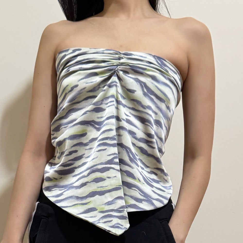Stylish sliky Zebra Print Strapless Top/tube top